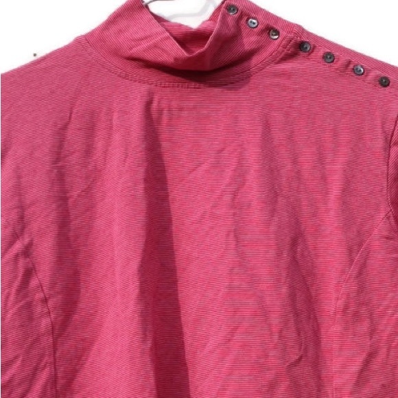 Eddie Bauer Striped Long Sleeve Shirt Pullover High Neck - Picture 4 of 6